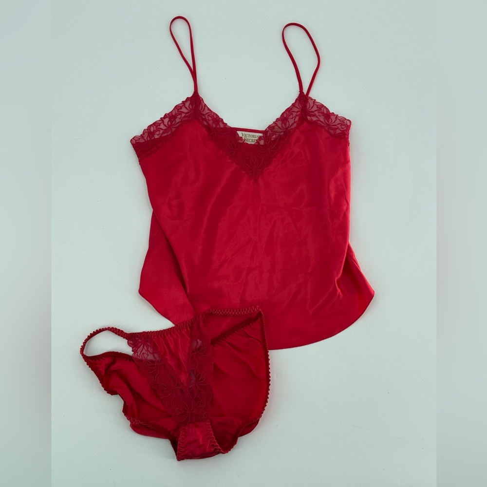 Vintage Victoria’s Secret Cami & Panty Set Gold‎ Label M